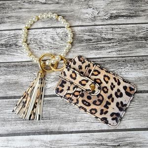 Cheetah print Wristlet Wallet Bracelet